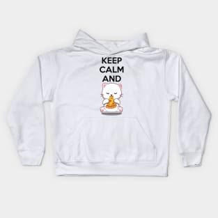 Keep Calm And Eat Pizza Kids Hoodie